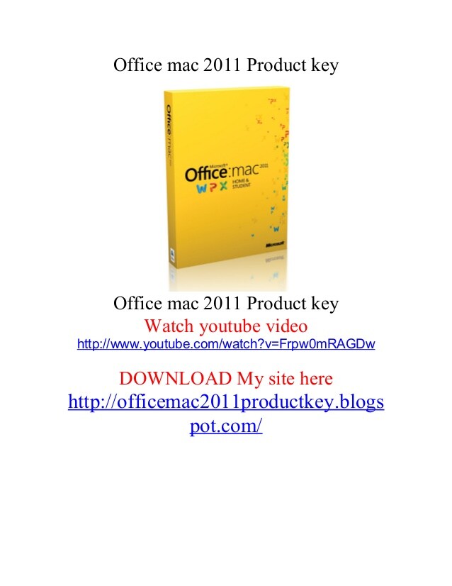 microsoft office 2011 product key for mac free